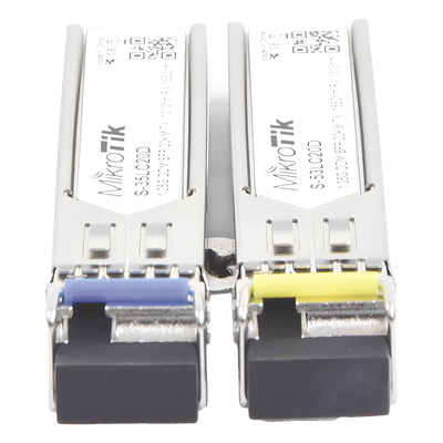 Transceptores MiniGbic SFP 1.25G LC WDM para fibra Mono Modo 20 Kms