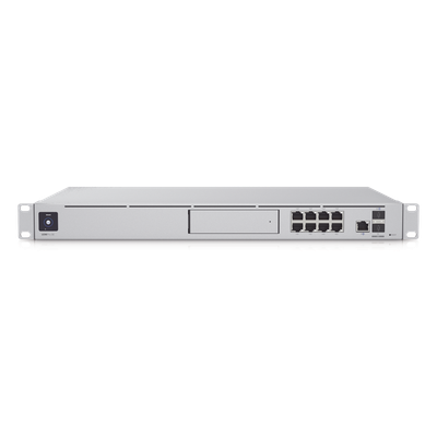 UniFi OS Console: Dream Machine Special Edition, 8 puertos LAN RJ45 con POE, 1 LAN SFP+, 1 WAN 2.5G RJ45  y 1 WAN SFP+, 128 GB de memoria interna. Todas las aplicaciones UniFi integradas