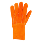 Guantes de Protección Industrial / Carnaza Reforzada / Puño Largo 12.5 cm / Resistencia a Abrasión y Temperaturas Moderadas / Expulsión Rápida