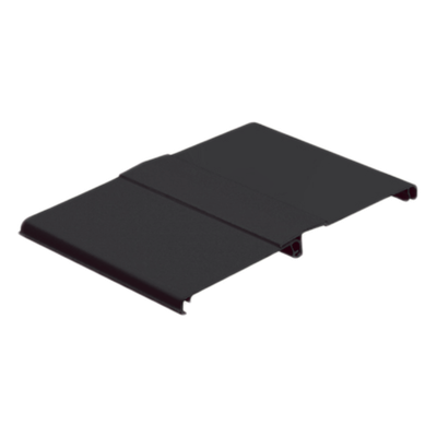 Tapa Con Bisagra a Presión Para Canaleta FiberRunner™ FR12X4BL6, de PVC Rígido, Color Negro, 1.8 m de Largo