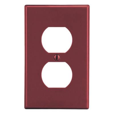 Placa de Pared para Contacto Duplex Color Rojo.