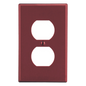 Placa de Pared para Contacto Duplex Color Rojo.