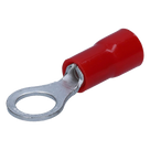 Terminal Tipo Ojo Aislado / Calibre 22-16 AWG / Anillo 1/4\" / 25 Piezas / Color Rojo