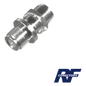 Adaptador Doble N Hembra para Chasis de Montaje Frontal en Doble D Plano y Cuerpo Plateado.