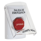 Botón Multipropósito / Texto Salida de Emergencia / Llave para Restablecer / Bocina de Alarma Integrada / Tapa de Policarbonato / 2 Relevadores Forma C / Interior