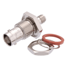 Adaptador Coaxial / BNC Hembra a SMA Hembra / 50 Ohm / Montaje en Panel (Bulkhead)
