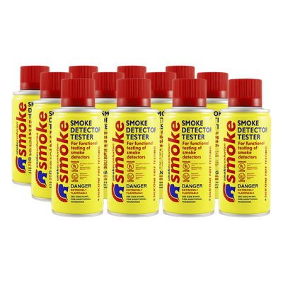 Caja de 72 latas de humo sintético en aerosol para probar detectores de humo en uso manual o en dispensadores SOLO-330/SOLO-332