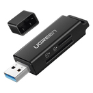 Lector de Tarjetas USB 3.0 / Doble Ranura TF/SD Simultánea / Transferencia 5 Gbps / Soporte 2 TB / Compacto con Llavero