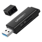 Lector de Tarjetas USB 3.0 / Doble Ranura TF/SD Simultánea / Transferencia 5 Gbps / Soporte 2 TB / Compacto con Llavero
