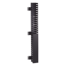 Organizador Vertical / 40 UR / 1825 mm (70.8 in) / Montaje Frontal en Riel / PVC / 2.25 in Ancho / Negro