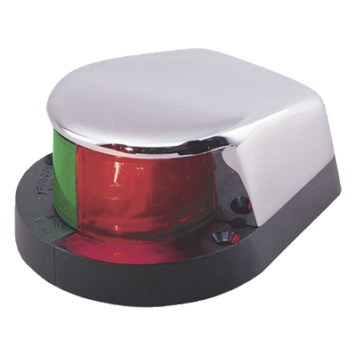 Luz Bi-Color con Carcasa Cromada para Embarcaciones a Motor Menores de 12 Metros