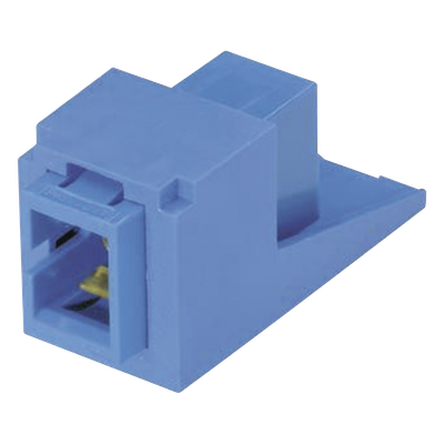 Módulo Acoplador SC Simplex, para Fibra Óptica Monomodo OS1/OS2, Tipo Mini-Com, Color Azul