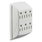 Multicontacto Dúplex con 6 Salidas/ 15 A 125 V CA/ 2 Polos 3 Hilos / Color Blanco.
