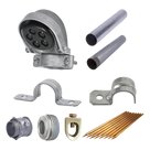 Kit de Acometida Eléctrica / Mufa 1-1/4' / Tubo Pared Gruesa 3 m (9.84 ft) / Varilla Tierra 1.5 m (4.92 ft) / 10 Piezas
