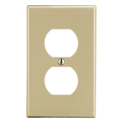 Placa de Pared para Contacto Duplex Color Marfil.