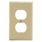 Placa de Pared para Contacto Duplex Color Marfil.