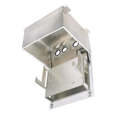 Gabinete de Techo PanZone Premium / 8 UR / Equipo Pasivo / Paneles de Parcheo / Organizador Horizontal / Acceso Frontal / UL2043 Plenum
