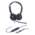 Auriculares Profesionales USB / Cancelación de Ruido con IA / Altavoz 35 mm / Certificado Microsoft Teams / USB-C con Adaptador USB-A / Diseño Ergonómico Binaural