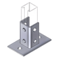Base Cuadrada con 4 Perforaciones para Perfil Sencillo.