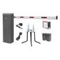 Kit COMPLETO Barrera Derecha XBF Con Corona LED / Brazo de 3M / Incluye Sensor de Masa, Transformador, Lazo Magnético, Ancla, Fotoceldas y 2 Controles Inalámbricos