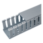 Canaleta Ranurada de PVC con Tapa / Tipo F / 44.5 mm Ancho / 79.2 mm Alto / 2 m Largo / 6.56 ft / Gris