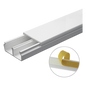 Canaleta en color blanco de PVC auto extinguible, con divisón 35 x 17, tramo de 6 pies, con cinta adhesiva (5301-21252)