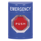 Botón de Emergencia / Texto en Español / Momentáneo / Anti-activación Accidental / Policarbonato Resistente / UL cUL ADA