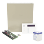 Kit de panel de alarma híbrido de hasta 48 zonas con gabinete, batería y teclado con receptor inalámbrico