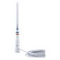 Antena Marina VHF / Fibra de Vidrio / 156-163 MHz / 6.5 dBi / Cable 10 m (32.8 ft) / PL-259 / Exterior IP67