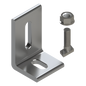 Herraje en L para Fijación al Suelo / Aluminio Serie 6000 / Acero Inoxidable / Compatible con N Rail 4.72 / Techos Planos e Inclinados