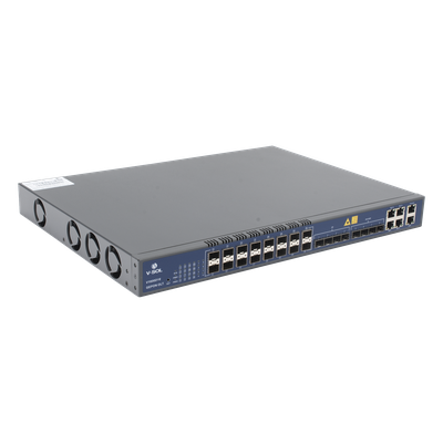 OLT de 16 puertos EPON con 12 puertos Uplink (4 puertos Gigabit Ethernet + 4 puertos SFP + 4 puertos SFP+) , hasta 1,024 ONUS