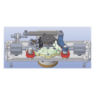Kit de actuador mecánico giratorio / Doble solenoide de paro / Sensor de paso integrado / Placa base metálica / Compatible con torniquete DS-K3G501LX
