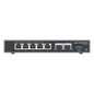 4 en 1: Firewall Nueva Generación, Router, IP PBX (24 usuarios / 8 llamadas), Switch Gigabit de 5 Puertos (4 PoE) y 2 Puertos SFP 2.5 Gigabit