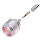 Conector RF N Macho / Anillo Plegable / 50 Ω / 0-11 GHz / Para Cable RG-58/U