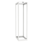 Rack de Cuatro Postes Estándar de 19\", Rieles Roscados #12-24, Profundidad Ajustable de 23 a 42 in, 45 Unidades de Rack, Color Blanco