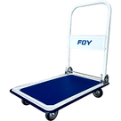Carro Plataforma Plegable / Capacidad 300 kg / Acero Reforzado / Ruedas TPR 5\" / Mango Retráctil / Superficie Antideslizante