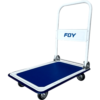 Carro Plataforma Plegable / Capacidad 300 kg / Acero Reforzado / Ruedas TPR 5\" / Mango Retráctil / Superficie Antideslizante