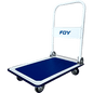Carro Plataforma Plegable / Capacidad 300 kg / Acero Reforzado / Ruedas TPR 5\" / Mango Retráctil / Superficie Antideslizante