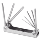 Juego de Llaves Torx / 8 Piezas T9-T40 / Estuche Metálico Tipo Navaja / Acero Cromo Vanadio / 16 x 4.5 x 2 cm