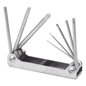 Juego de 8 llaves hexagonales Torx® tipo navaja, estuche metálico.