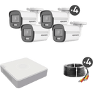 Kit de Videovigilancia TurboHD / 1080p Lite / 4 Cámaras Bala ColorVu / DVR 5 Canales / IR 20 m (65.6 ft) / IP66