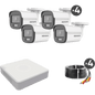 Kit de Videovigilancia TurboHD / 1080p Lite / 4 Cámaras Bala ColorVu / DVR 5 Canales / IR 20 m (65.6 ft) / IP66