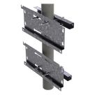 Herraje de Fijación para Gabinete / Compatible 16U y 24U / Acero Galvanizado / Pared, Poste o Torre
