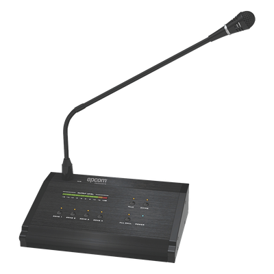 Micrófono a Distancia de 4 Zonas para Sistema de Voceo SF4240MP | No compatible con SF4240UC o SF2240UC