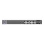 Switch Gigabit PoE+ Administrable / 16 puertos 10/100/1000 Mbps + 2 Puertos SFP Uplink / Presupuesto PoE hasta 120W / Administración Gratuita en la Nube