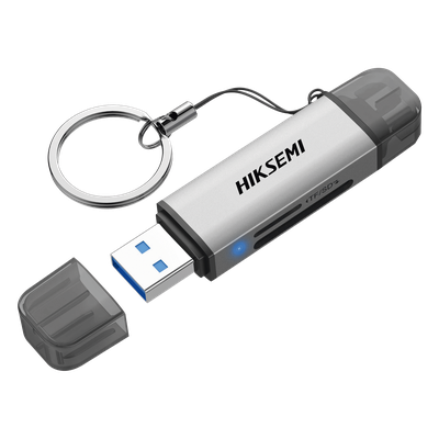 Lector de Tarjetas 2 en 1 / Conector Dual USB-A y USB-C / Soporta SD y Micro SD / 5 Gbps / Aleación de Aluminio