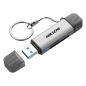 Lector de Tarjetas 2 en 1 / Conector Dual USB-A y USB-C / Soporta SD y Micro SD / 5 Gbps / Aleación de Aluminio