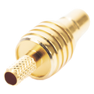 Conector SMB Hembra / Anillo Plegable / RG-174/U, 8216, M17RG-316 / Bronce Niquelado / Contacto Oro
