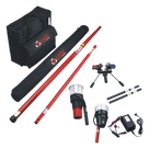 Kit de Prueba para Detectores Térmicos y de Humo / Pértiga Telescópica 6 m (19.7 ft) / Probador Térmico Integrado / Diseño Universal / Copa Transparente / Baterías y Cargador Incluidos
