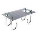 Base de anclaje / Barrera vehicular / Compatible FAAC 615 / Agujeros preperforados / Estructura reforzada